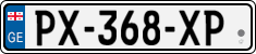 License plate of Georgia, Cars (2014)