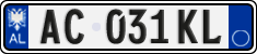 License plate of Albania, Cars (2011)