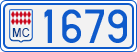 License plate of Monaco, Cars