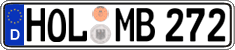 German license plate, Regular plates