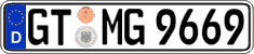 German license plate, Regular plates