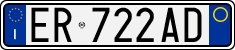 License plate of Italy, Cars (1994 year series)