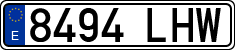 License plates of Spain, Ordinary (2000)