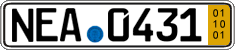 German license plate, Short-term transit plates