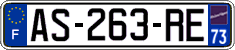 French license plate, SIV (ordinary)