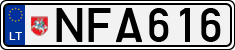 License plate of Lithuania, Cars