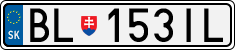 License plate of Slovakia, Cars