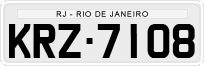 License plate of Brazil, Private owners (1990)