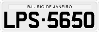 License plate of Brazil, Private owners (1990)