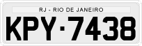 License plate of Brazil, Private owners (1990)