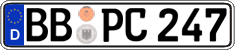 German license plate, Regular plates