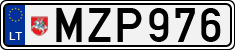 License plate of Lithuania, Cars