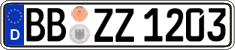 German license plate, Regular plates