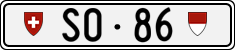 License plate of Switzerland, Cars
