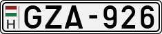 license plates of Hungary, Cars (1990)