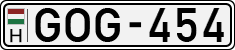 license plates of Hungary, Cars (1990)