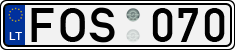 License plate of Lithuania, Cars