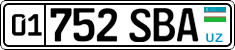 License plate of Uzbekistan, Organizations