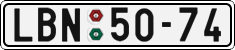 License plate of the Czech Republic, Cars (1960)