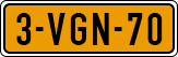 License plate of the Netherlands, Light Commercial Vehicles (1994 system)