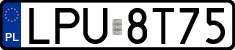License plates of Poland, Regular car plates