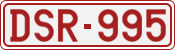 License plate of Belgium, 1951 year system