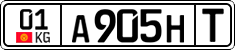 License plate of Kyrgyzstan, Transit plates