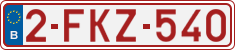 License plate of Belgium, Regular plates (2010)