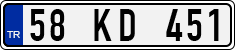 License plate of Turkey, Regular plates