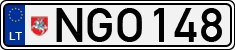License plate of Lithuania, Cars