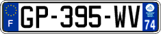 French license plate, SIV (ordinary)