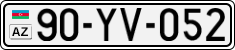 License plate of Azerbaijan, Cars