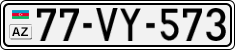 License plate of Azerbaijan, Cars