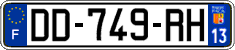 French license plate, SIV (ordinary)