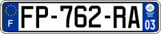 French license plate, SIV (ordinary)