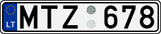 License plate of Lithuania, Cars