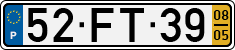 License plate of Portugal, Regular plates
