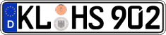German license plate, Regular plates