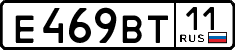 License plate Russia, Cars