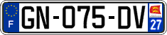 French license plate, SIV (ordinary)