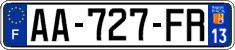 French license plate, SIV (ordinary)