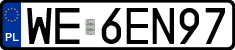 License plates of Poland, Regular car plates