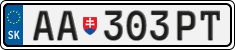 License plate of Slovakia, Cars