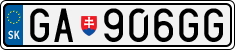 License plate of Slovakia, Cars