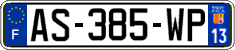 French license plate, SIV (ordinary)