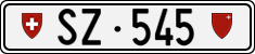 License plate of Switzerland, Cars