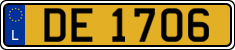 License plate of Luxembourg, 2003 year system
