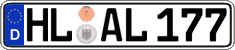 German license plate, Regular plates