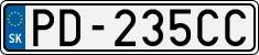 License plate of Slovakia, Cars