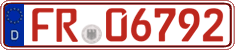 German license plate, Red license plates